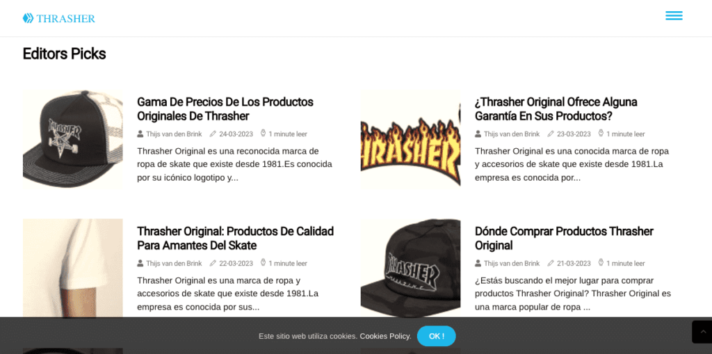 sitio basado en keyword thrasher