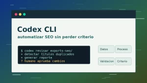Codex CLI para automatizar tareas SEO con criterio