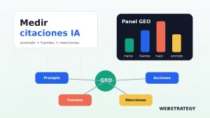 Medir citaciones IA con prompts, fuentes y menciones
