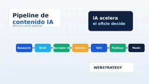 Pipeline de contenido IA para SEO