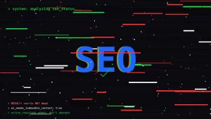 El SEO no sirve por la IA: ilustracion glitch que explica el mito